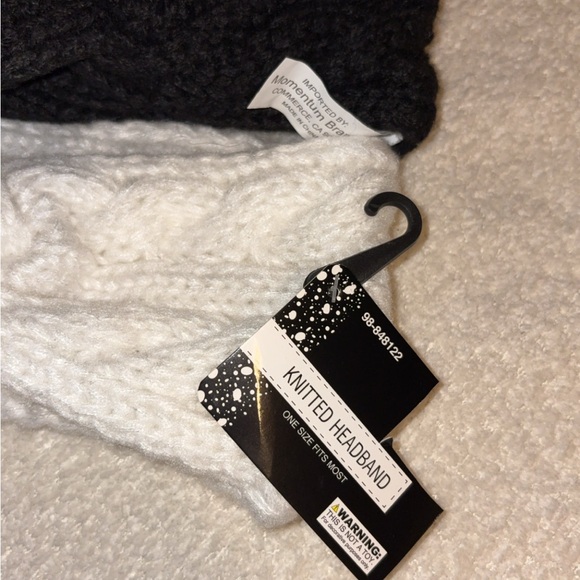 White and Black Knitted Headbands - Picture 3 of 3